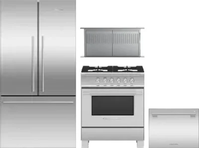 4 Piece Package Includes Refrigerator, Range, Hood And Dishwasher